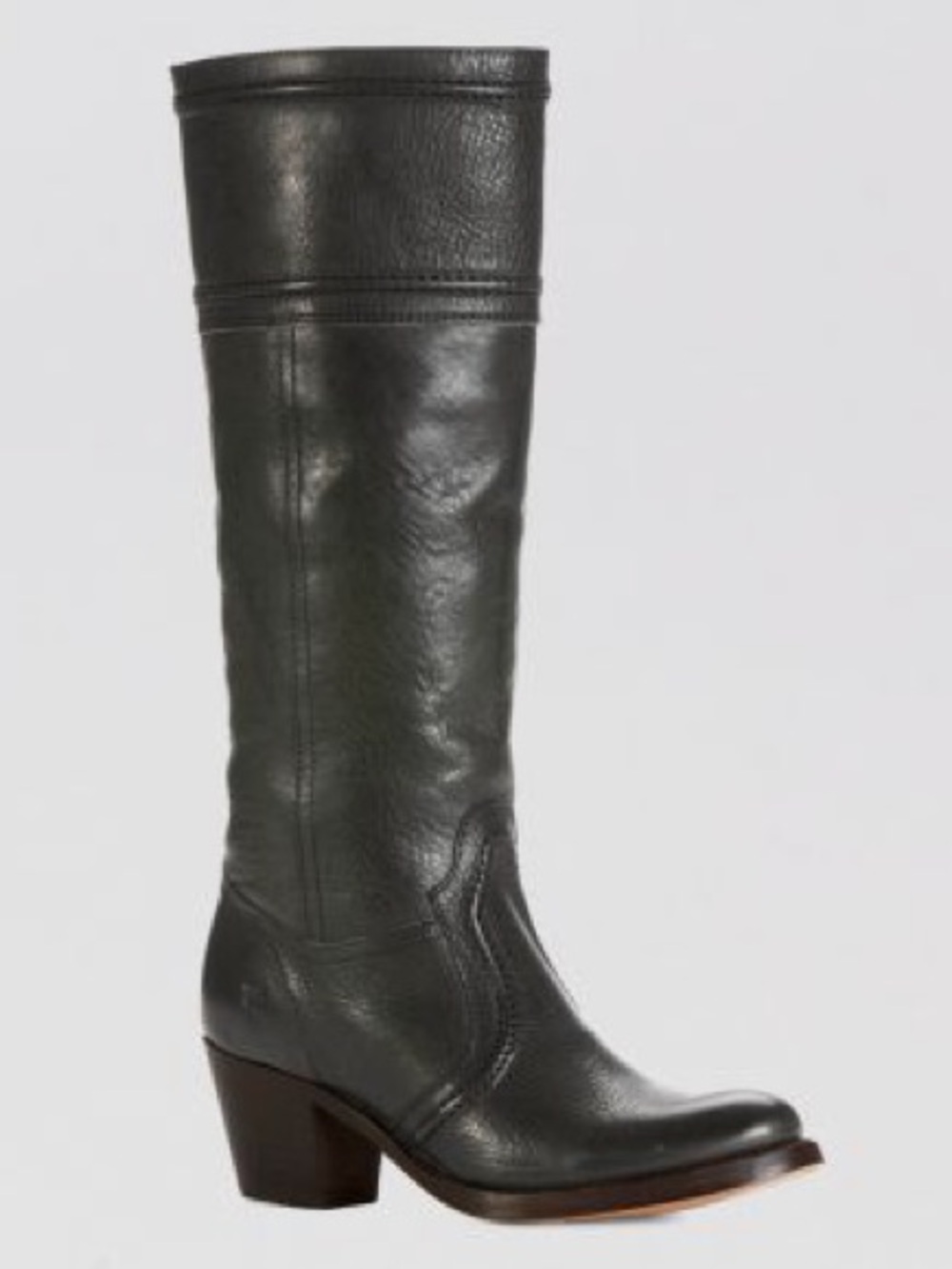 Frye Jane 11B Classic Women's Tall Leather Boots - Black/Grey